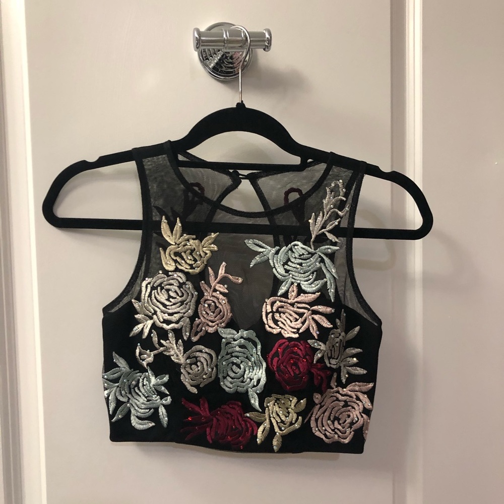 Crop top and skirt
